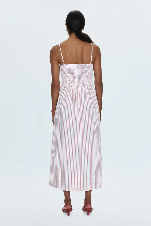 Pistola Bianca Dress Ruby Stripe