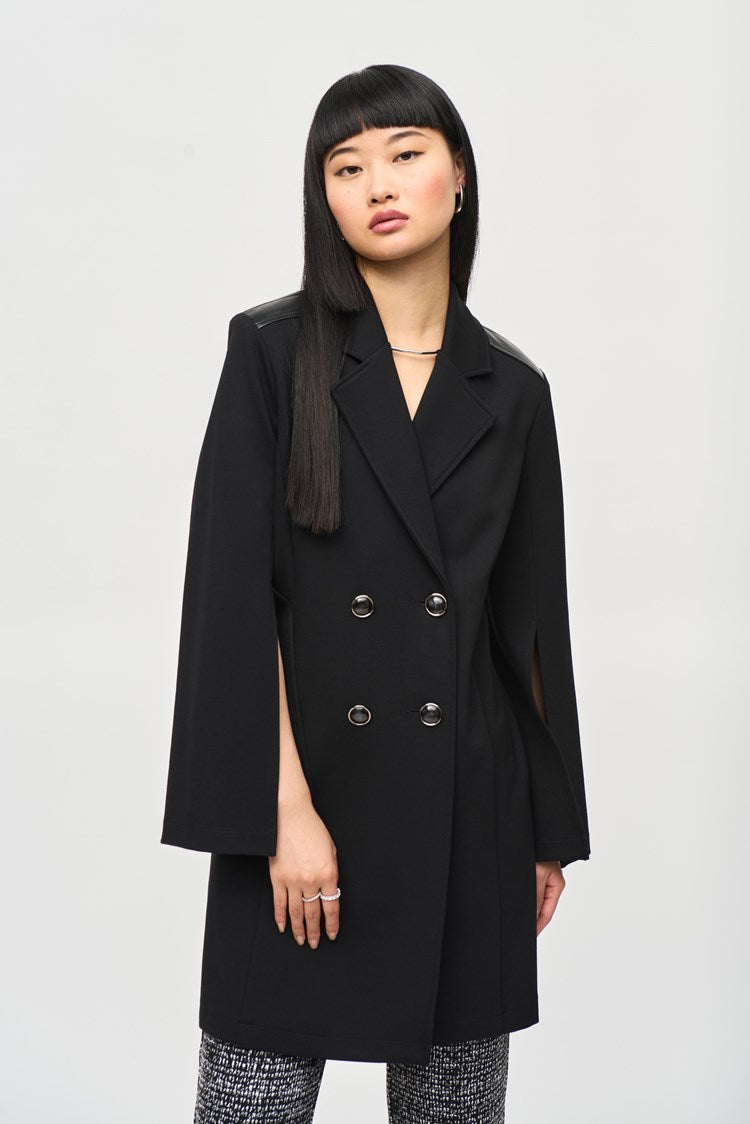 Joseph Ribkoff Heavy Knit A-Line Coat