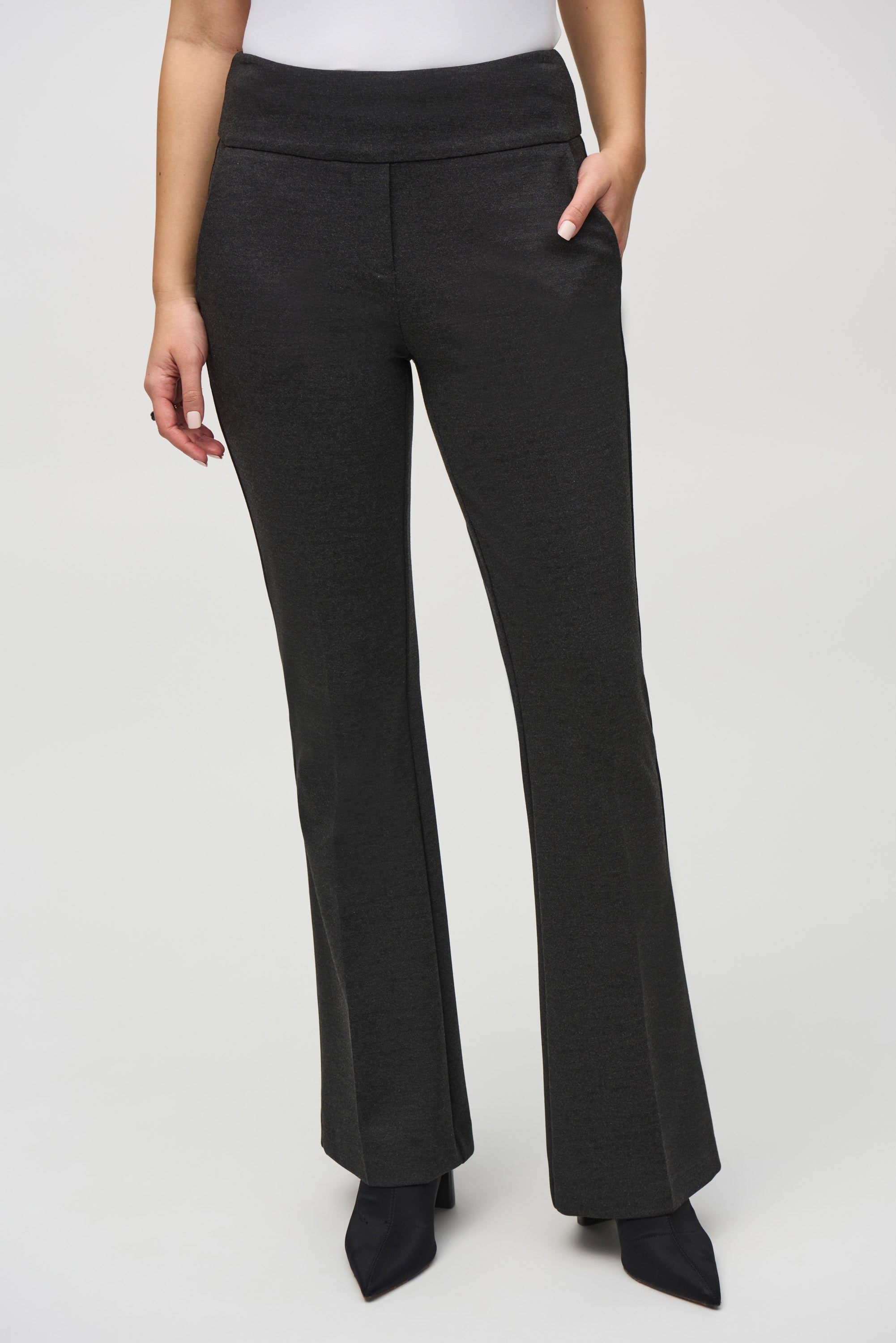 Joseph Ribkoff Heavy Knit Flared Pull-On Pants