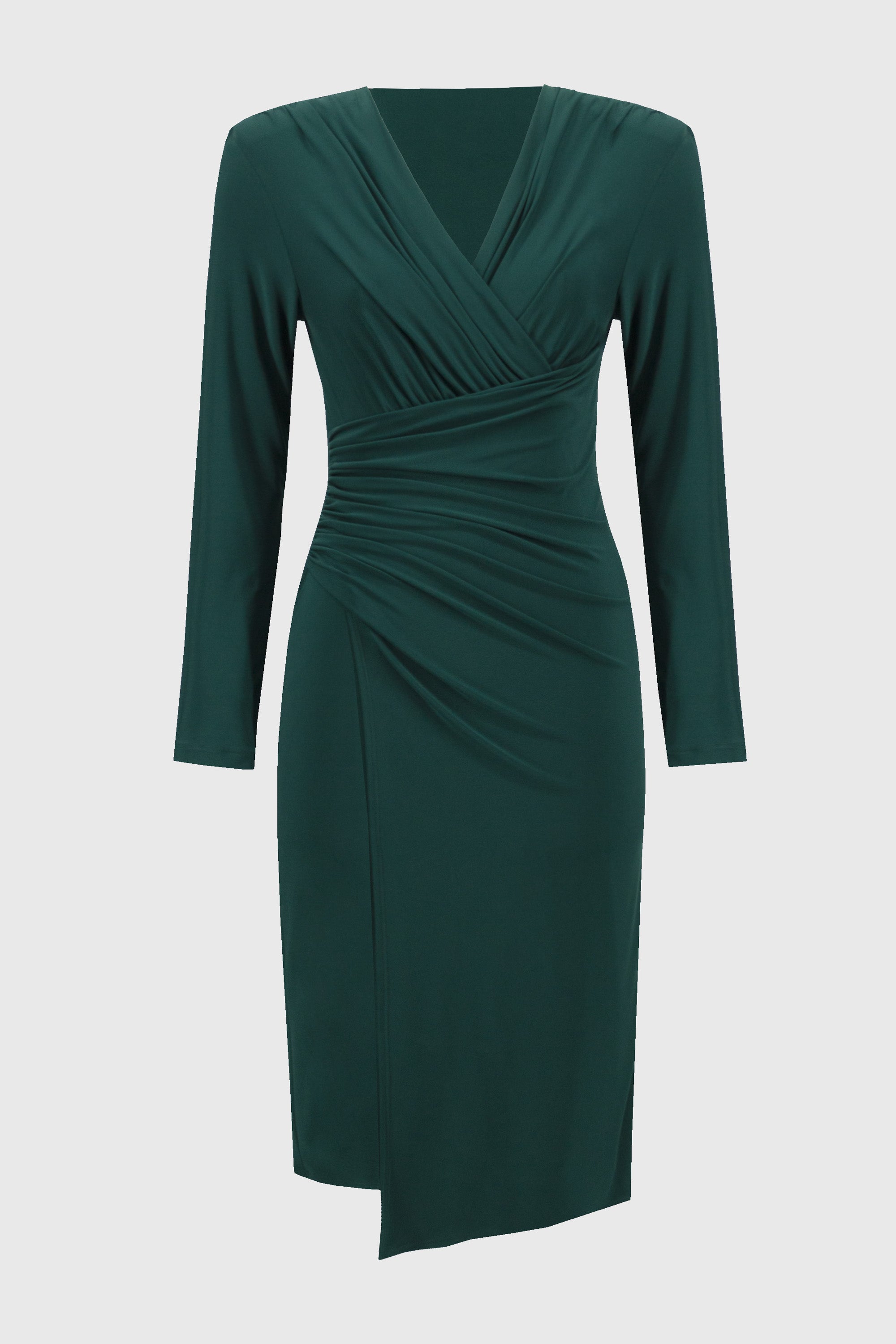 Joseph Ribkoff Silky Knit Wrap Dress Absolute Green