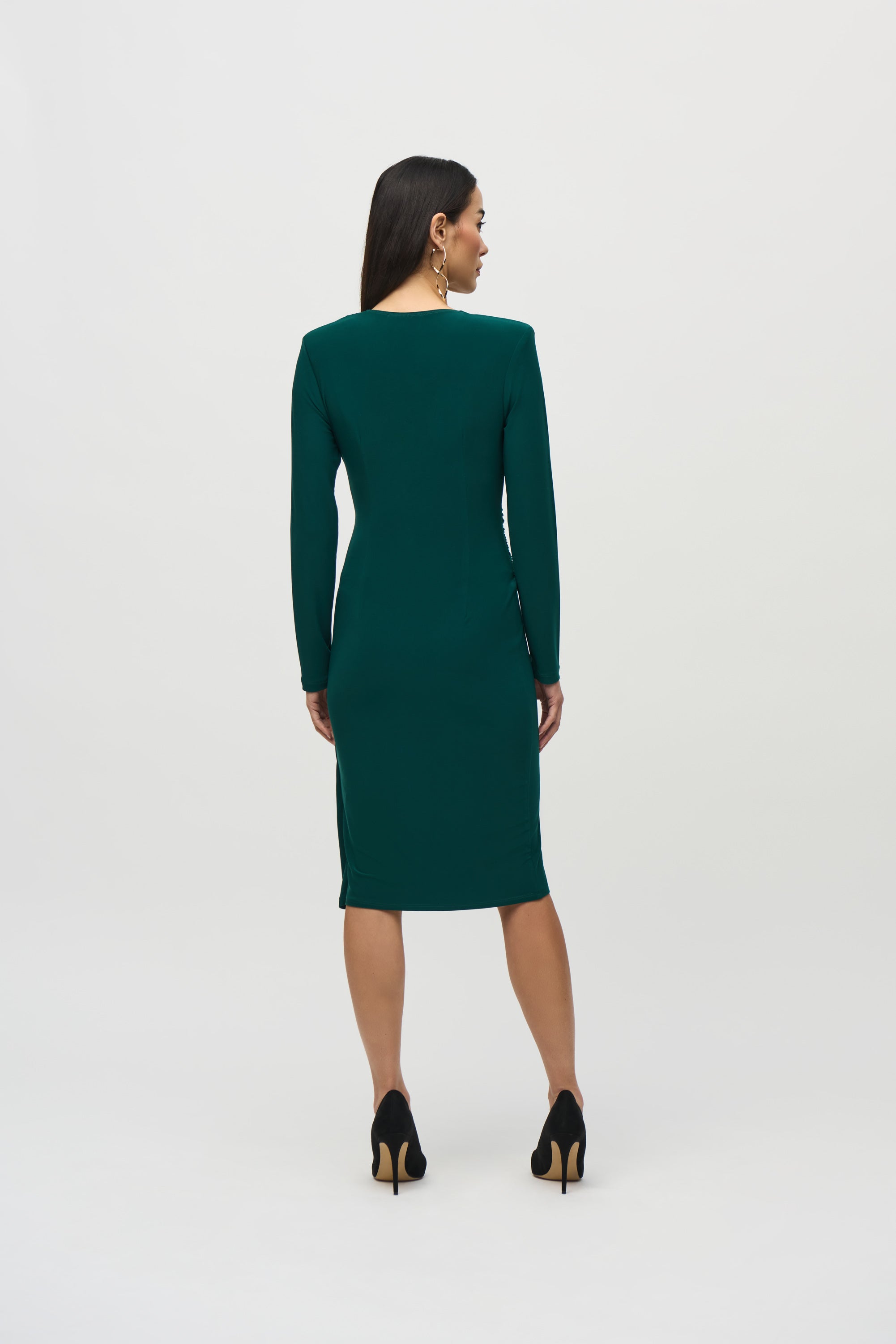 Joseph Ribkoff Silky Knit Wrap Dress Absolute Green