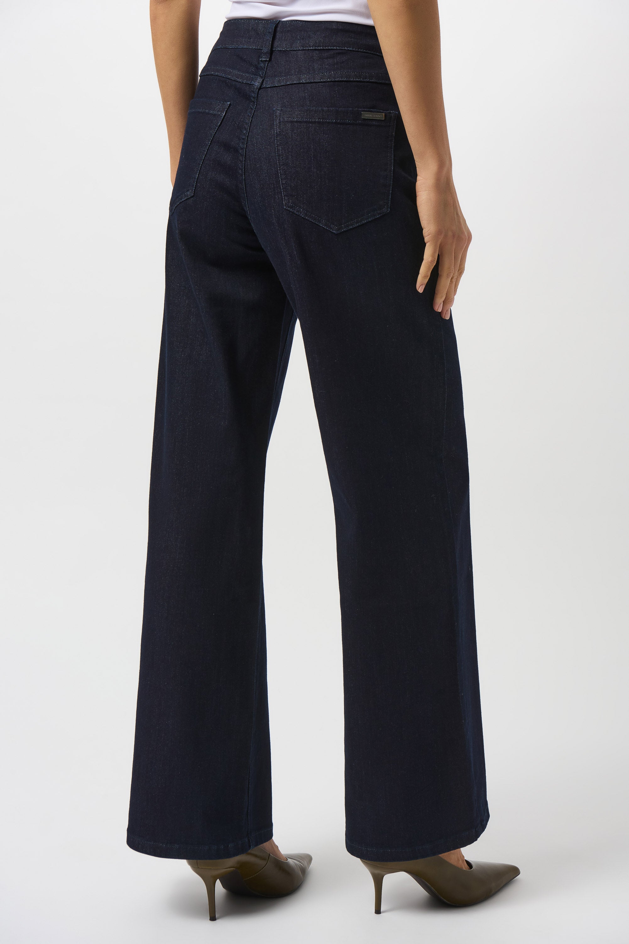 Joseph Ribkoff Goldie | Classic Wide-Leg Stretch Jeans Dark Blue