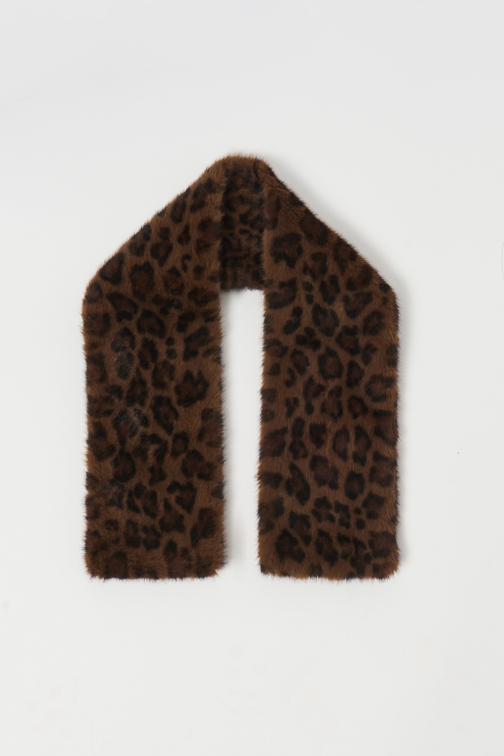 Joseph Ribkoff Faux Fur Leopard Print Pull-Through Scarf
