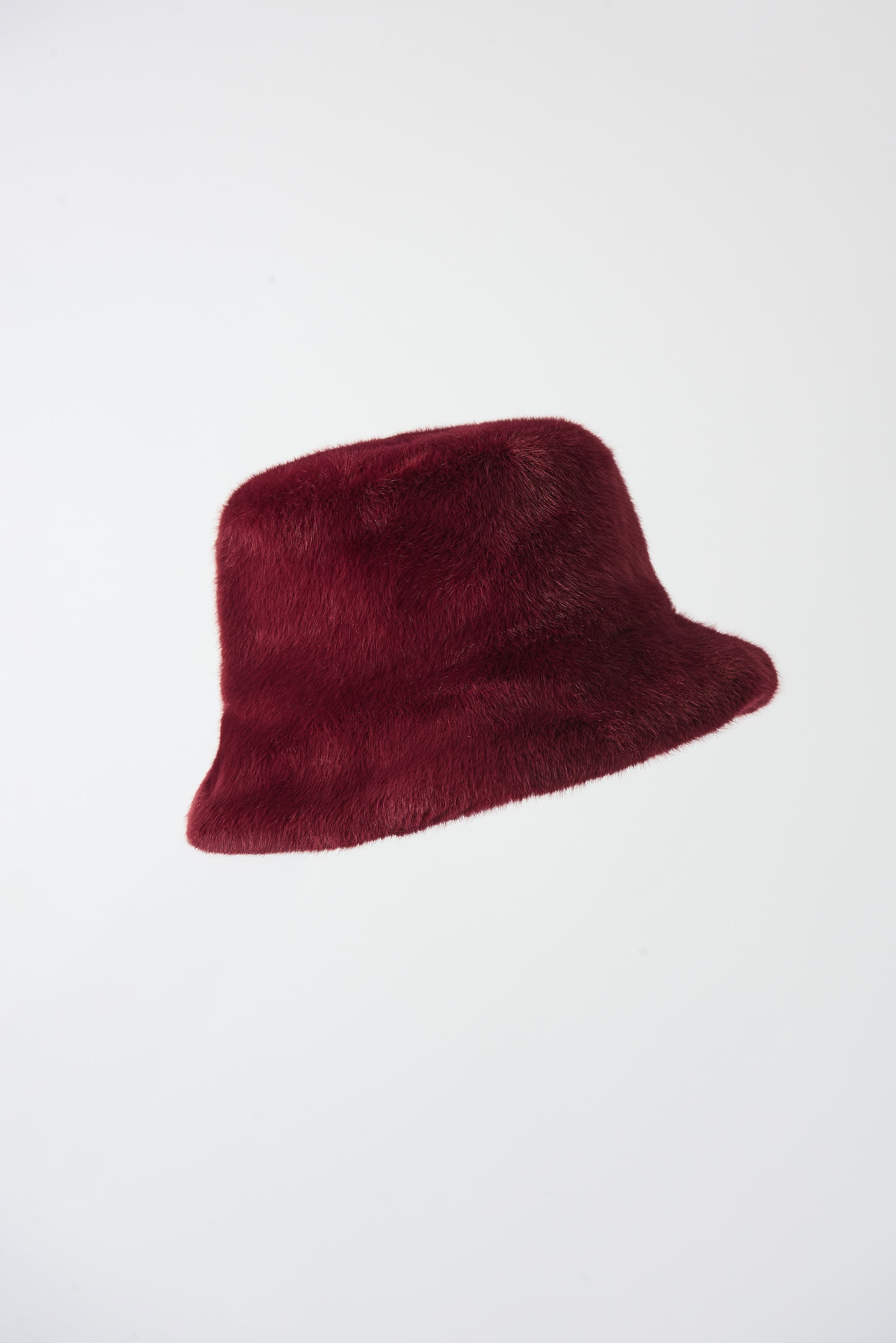 Joseph Ribkoff Faux Fur Bucket Hat Merlot