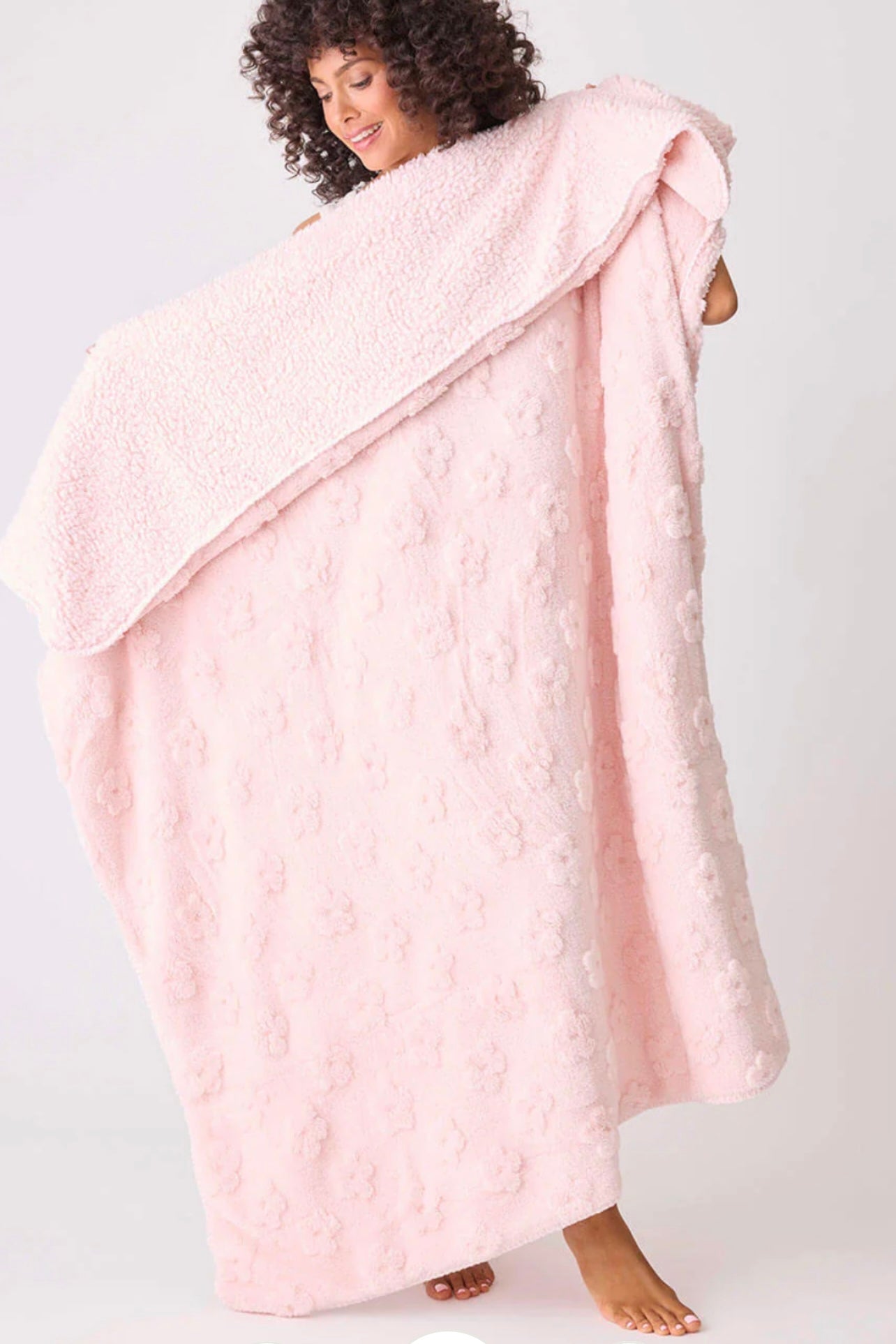 PJ Salvage Let's Get Cozy Blanket Pink Pearl