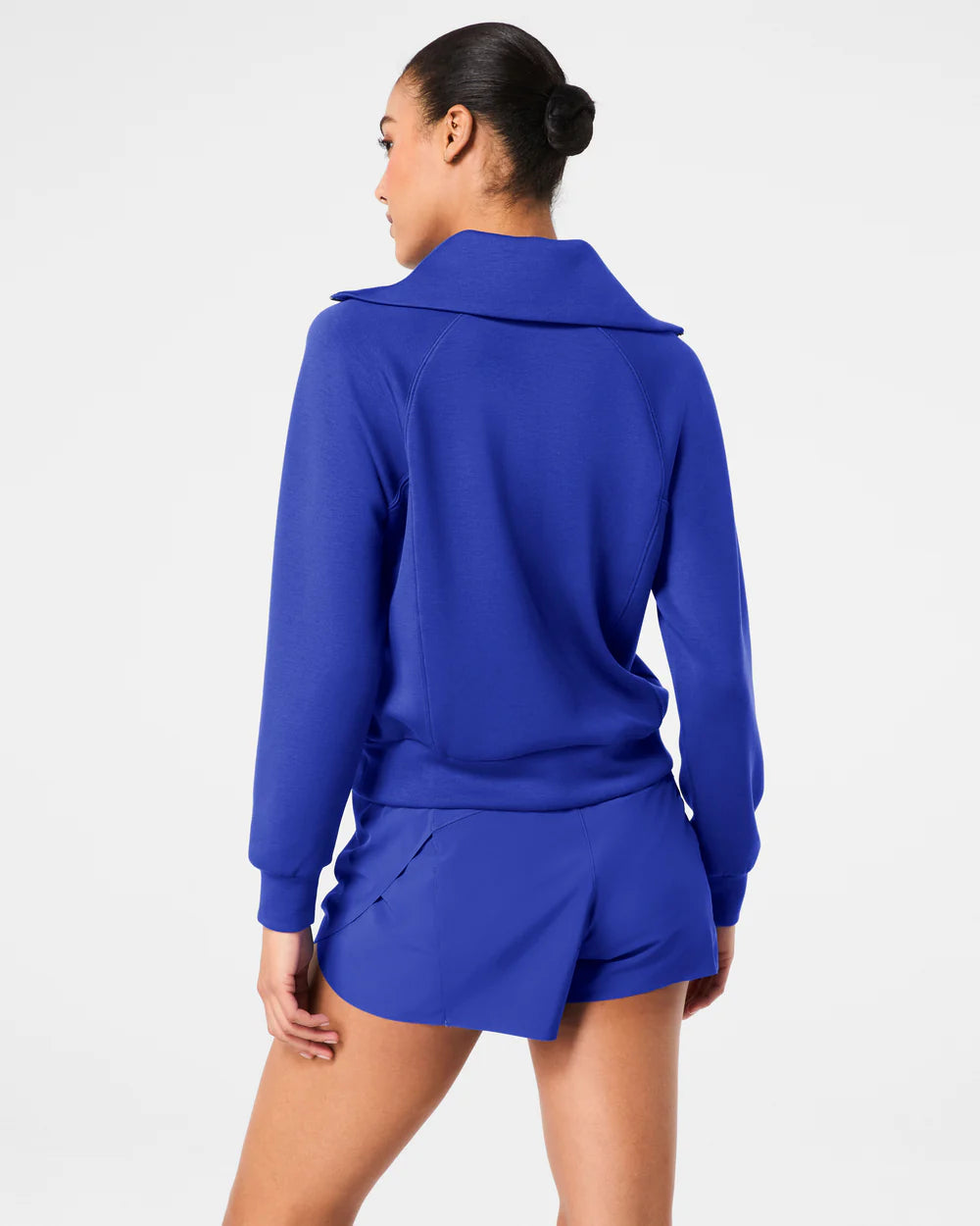 SPANX® AirEssentials Half Zip Cerulean Blue
