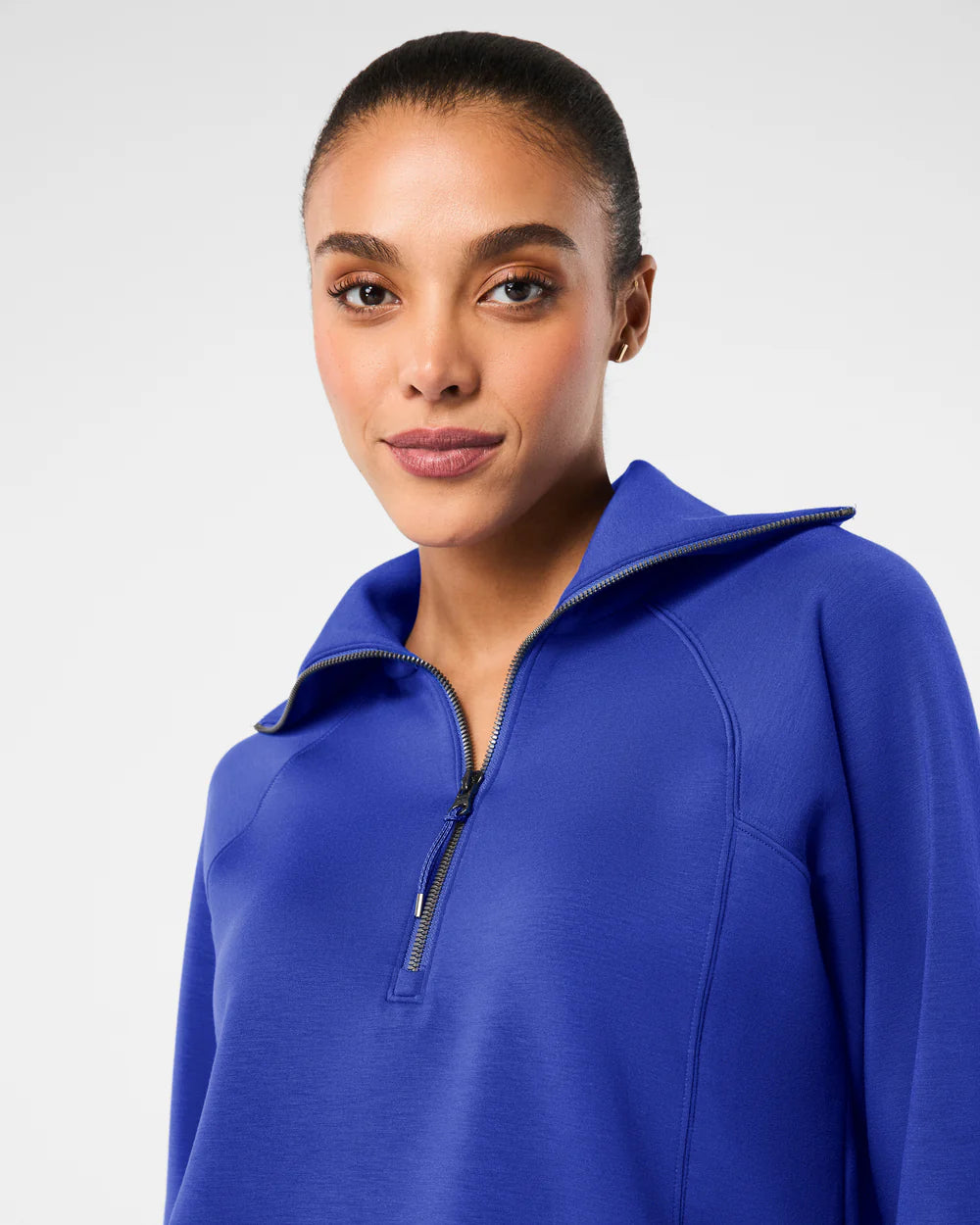 SPANX® AirEssentials Half Zip Cerulean Blue