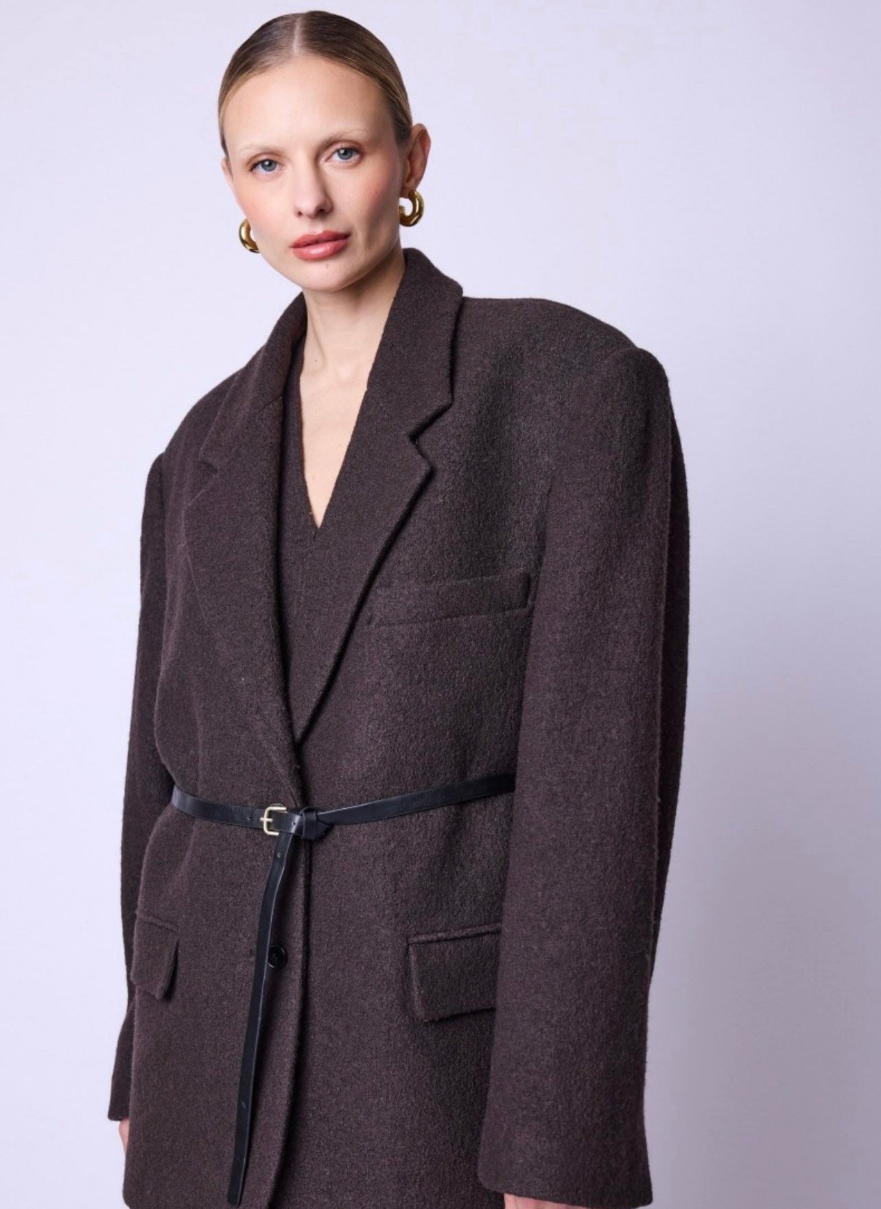 Berenice VILA Blazer | Mid-length Blazer with Thin Belt