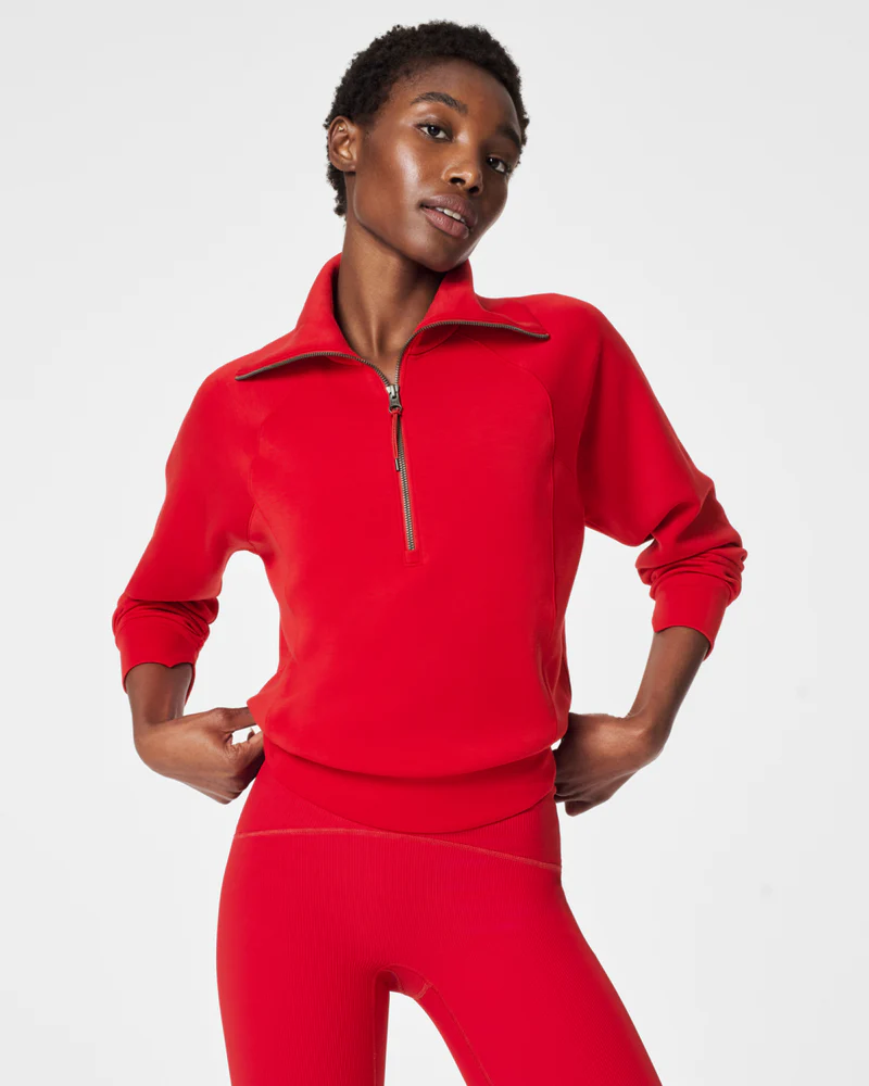 SPANX® AirEssentials Half Zip Red