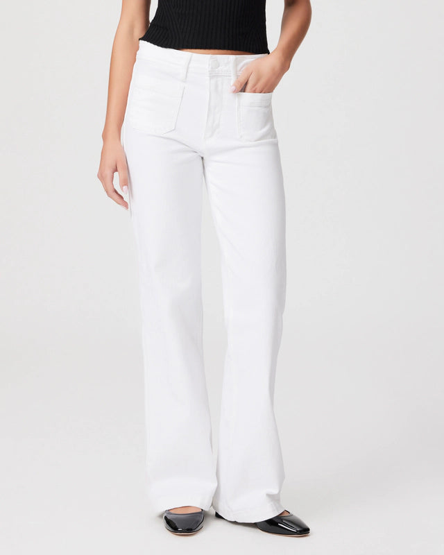 Paige Denim Leenah 32" Wide Leg Jean Crisp White