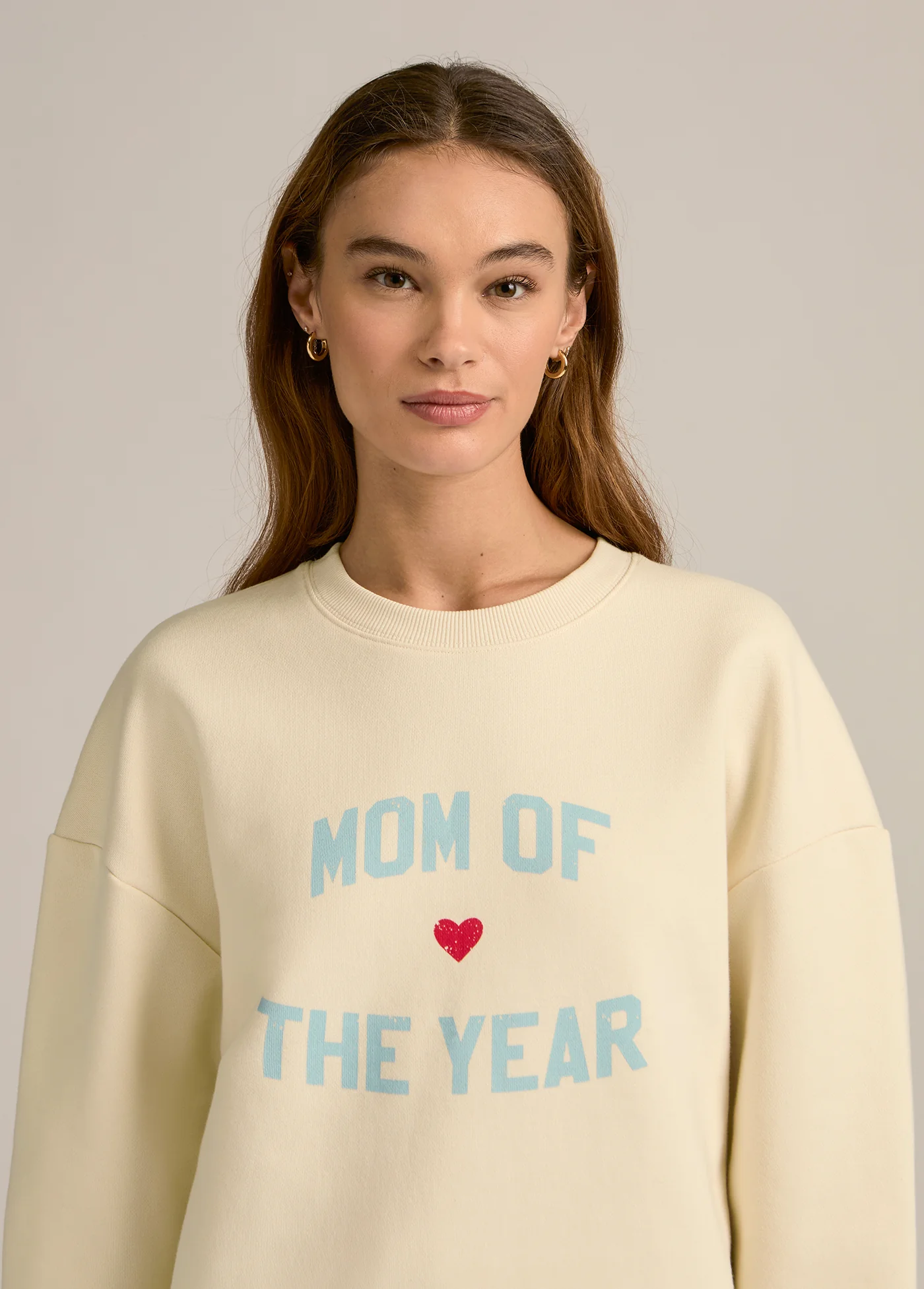 Favorite Daughter Mom of the Year Gardenia Baby Blue Sweatshirt