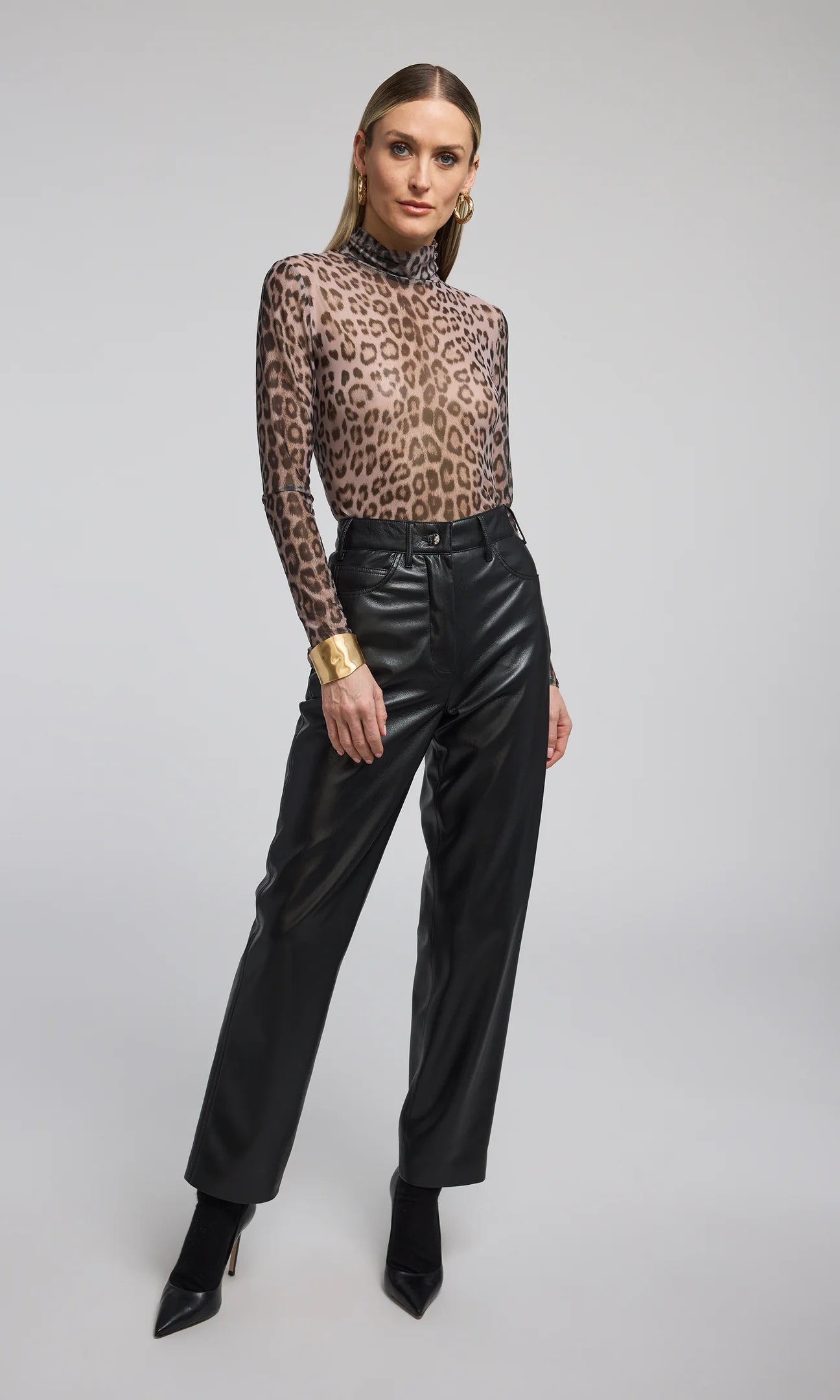 Generation Love Tyla Leo Mesh Top Leopard