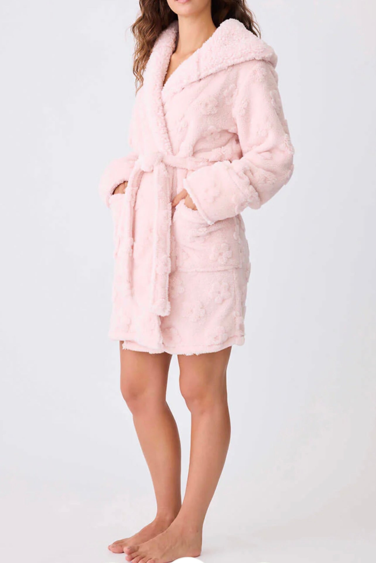 PJ Salvage Let's Get Cozy Robe Pink Pearl