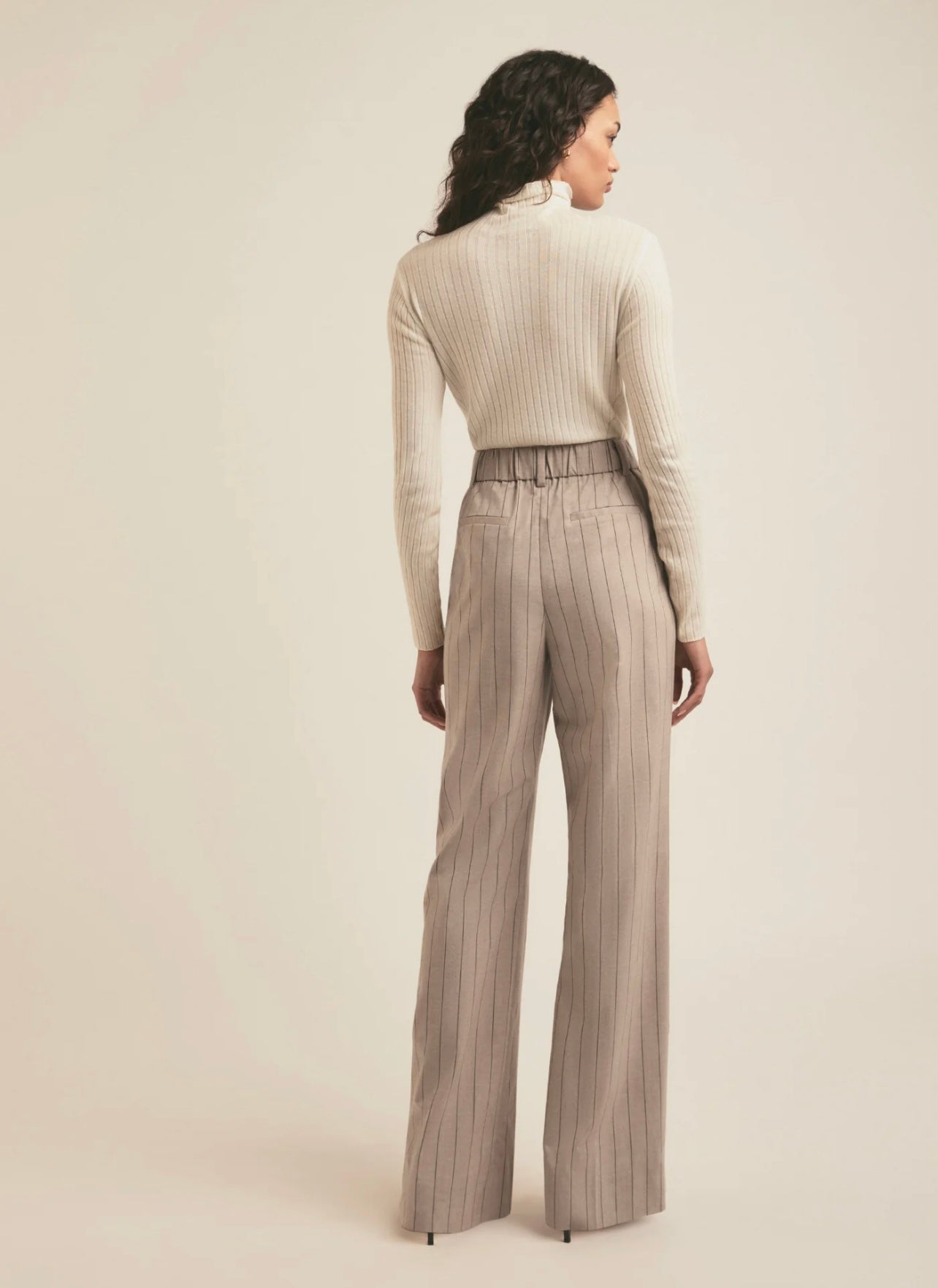 Favorite Daughter Dream Favorite Pant Natural Pinstripe