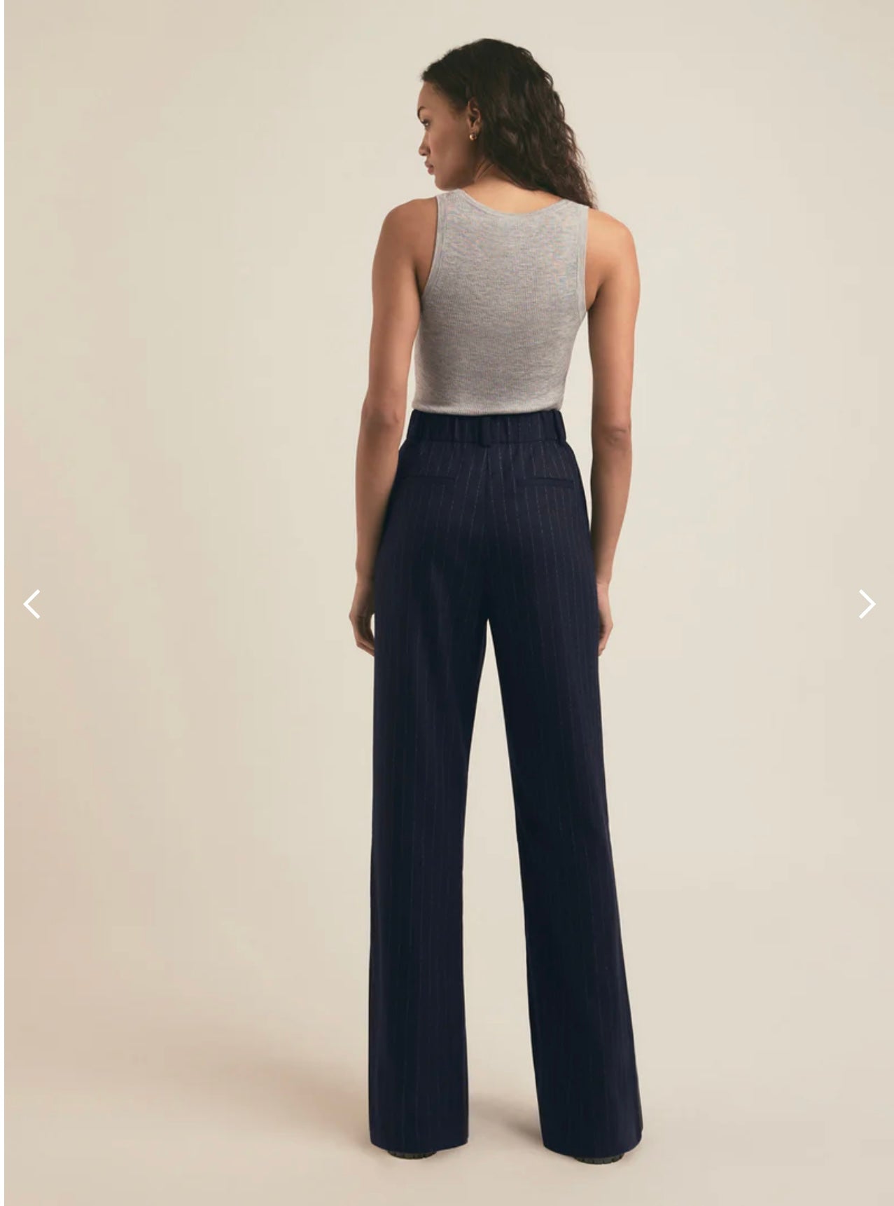 Favorite Daughter Dream Favorite Pant in Navy Pinstripe