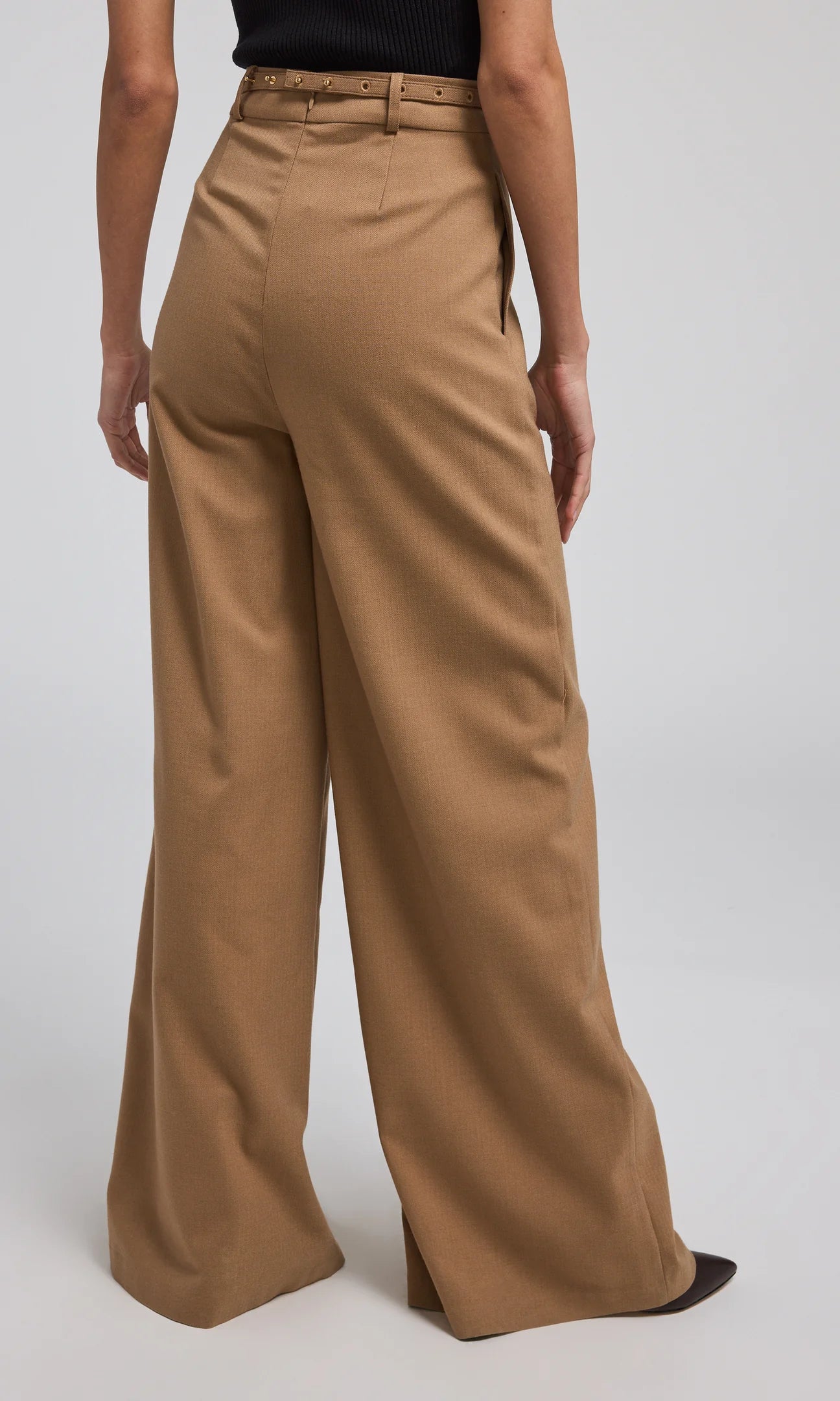 Generation Love Johanna Suiting Turn-Lock Belted Pants Camel