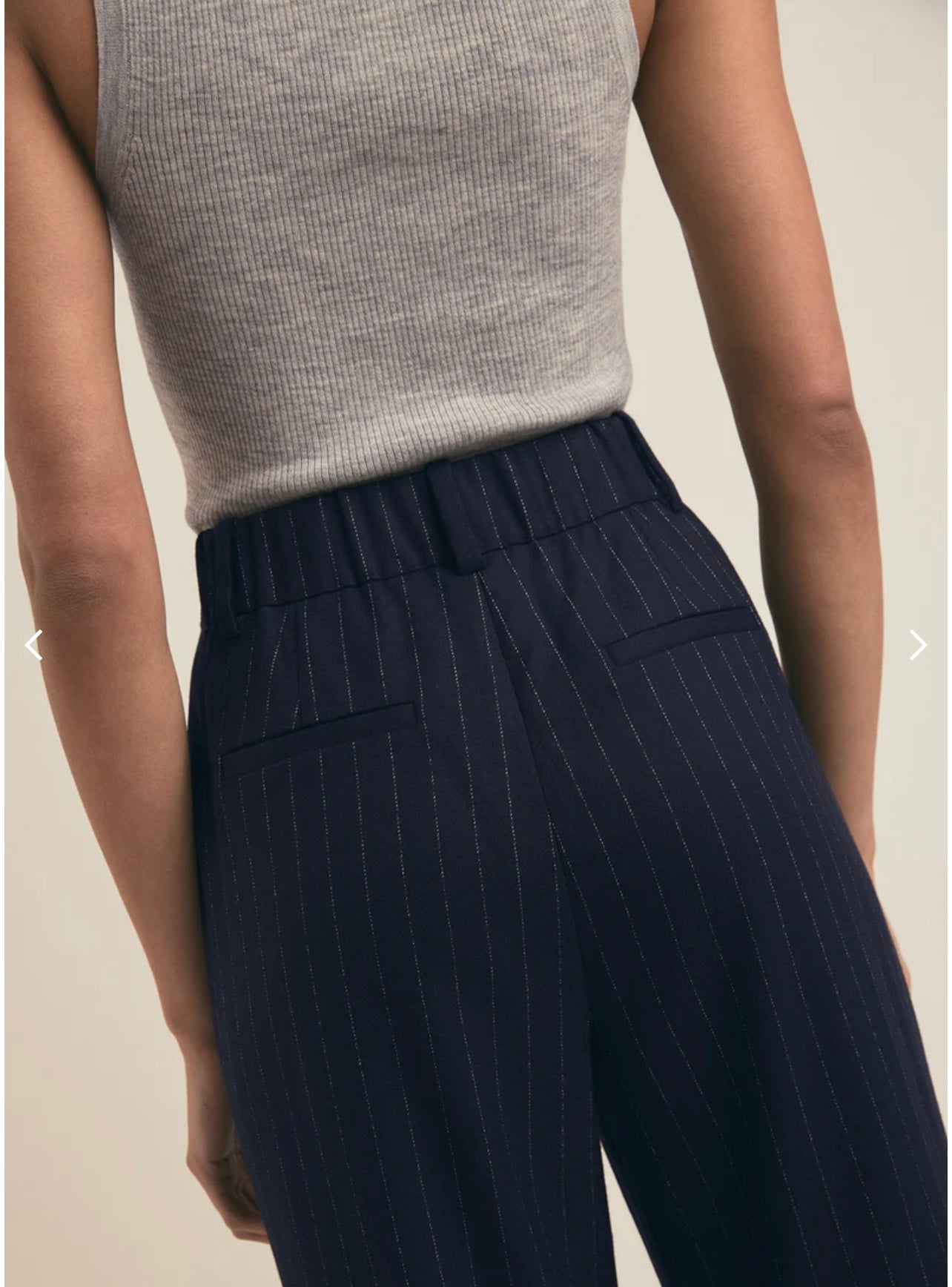 Favorite Daughter Dream Favorite Pant in Navy Pinstripe