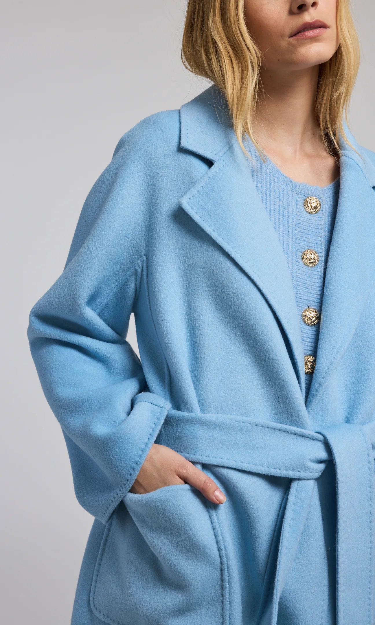 Generation Love Grayson Wool Coat Blue