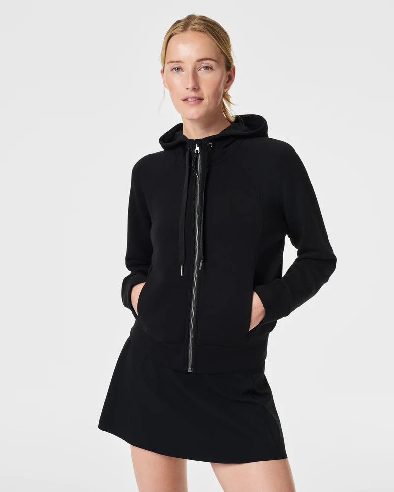 SPANX® AirEssentials Full Zip Hoodie Very Black