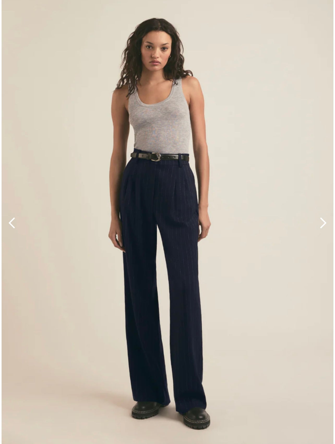 Favorite Daughter Dream Favorite Pant in Navy Pinstripe