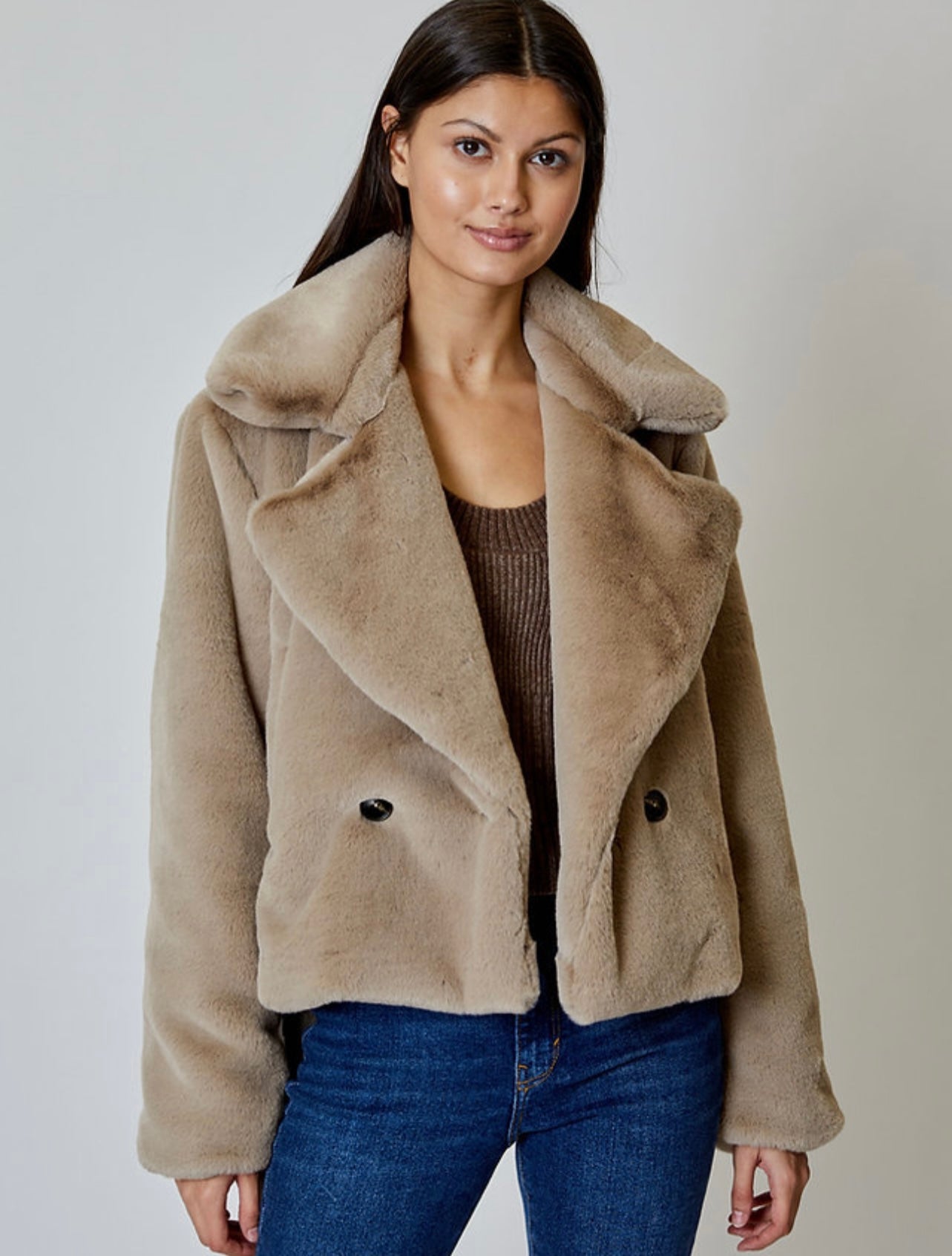 Generation Love Cici Faux Fur Jacket Grey – Juliana's Boutique SF