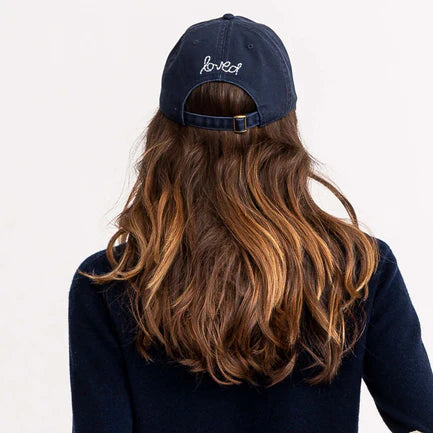 Kerri Rosenthal Baseball Hat Heart Patch Indigo