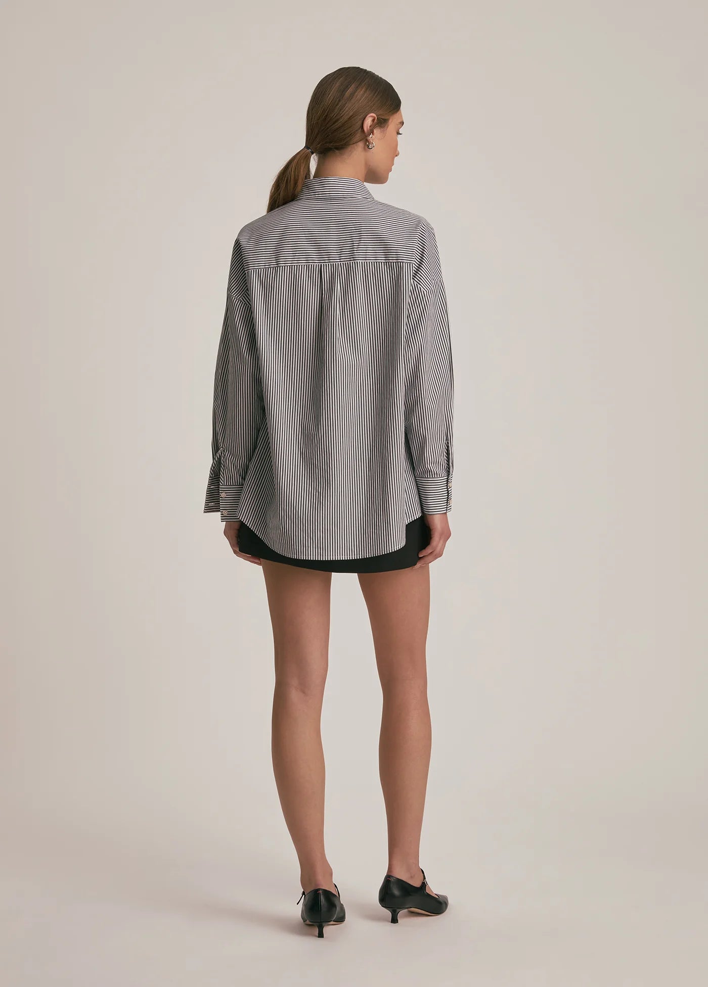 Favorite Daughter Ex-Boyfriend Shirt Dark Charcoal Stripe