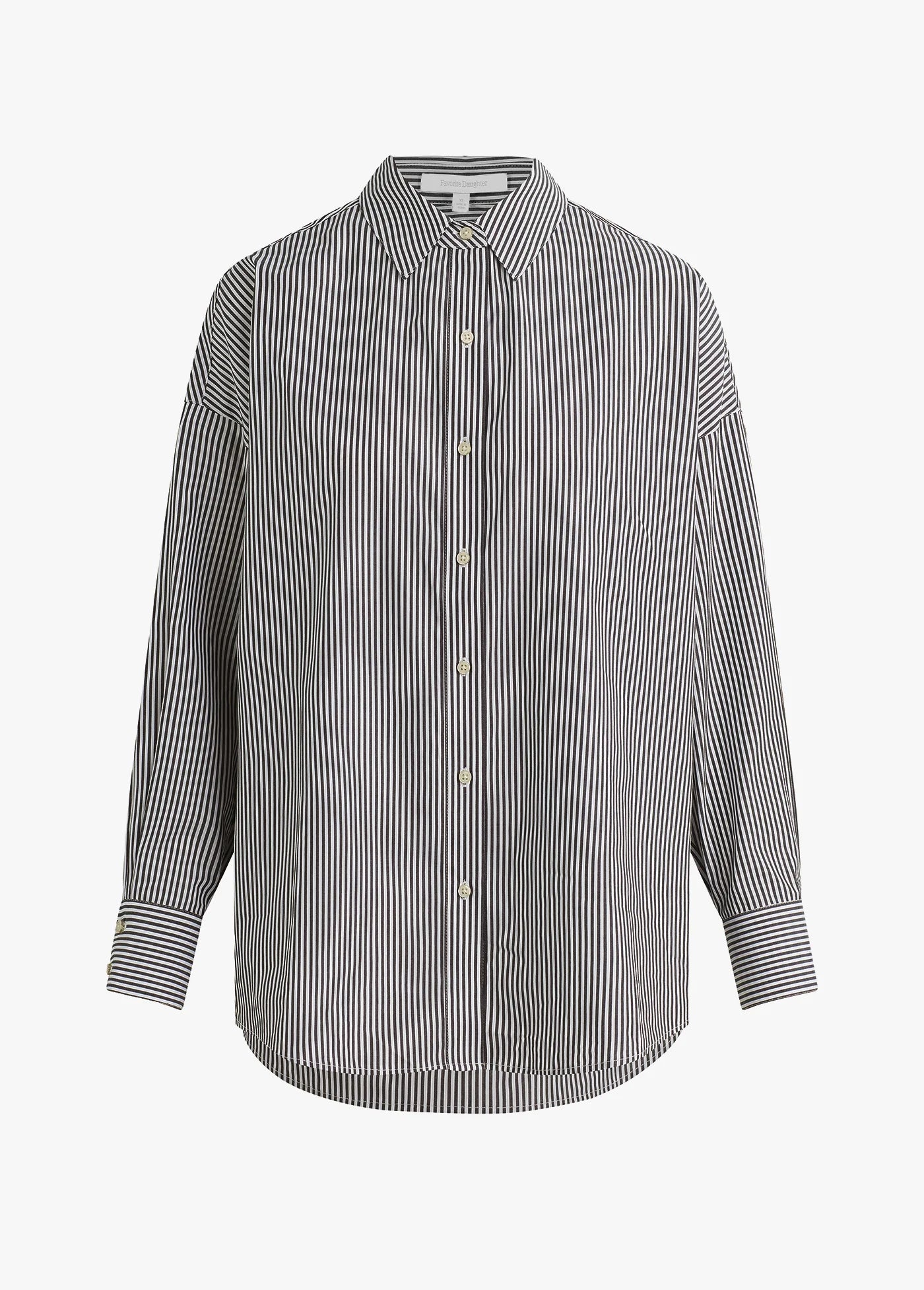 Favorite Daughter Ex-Boyfriend Shirt Dark Charcoal Stripe