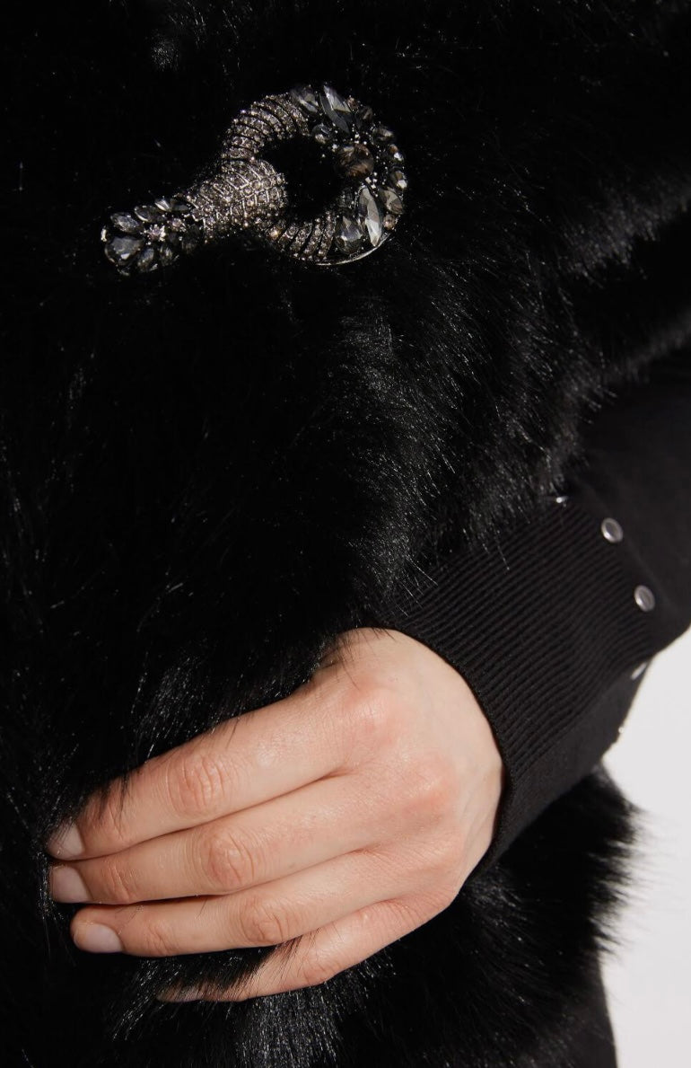 Joseph Ribkoff Faux Fur Cape