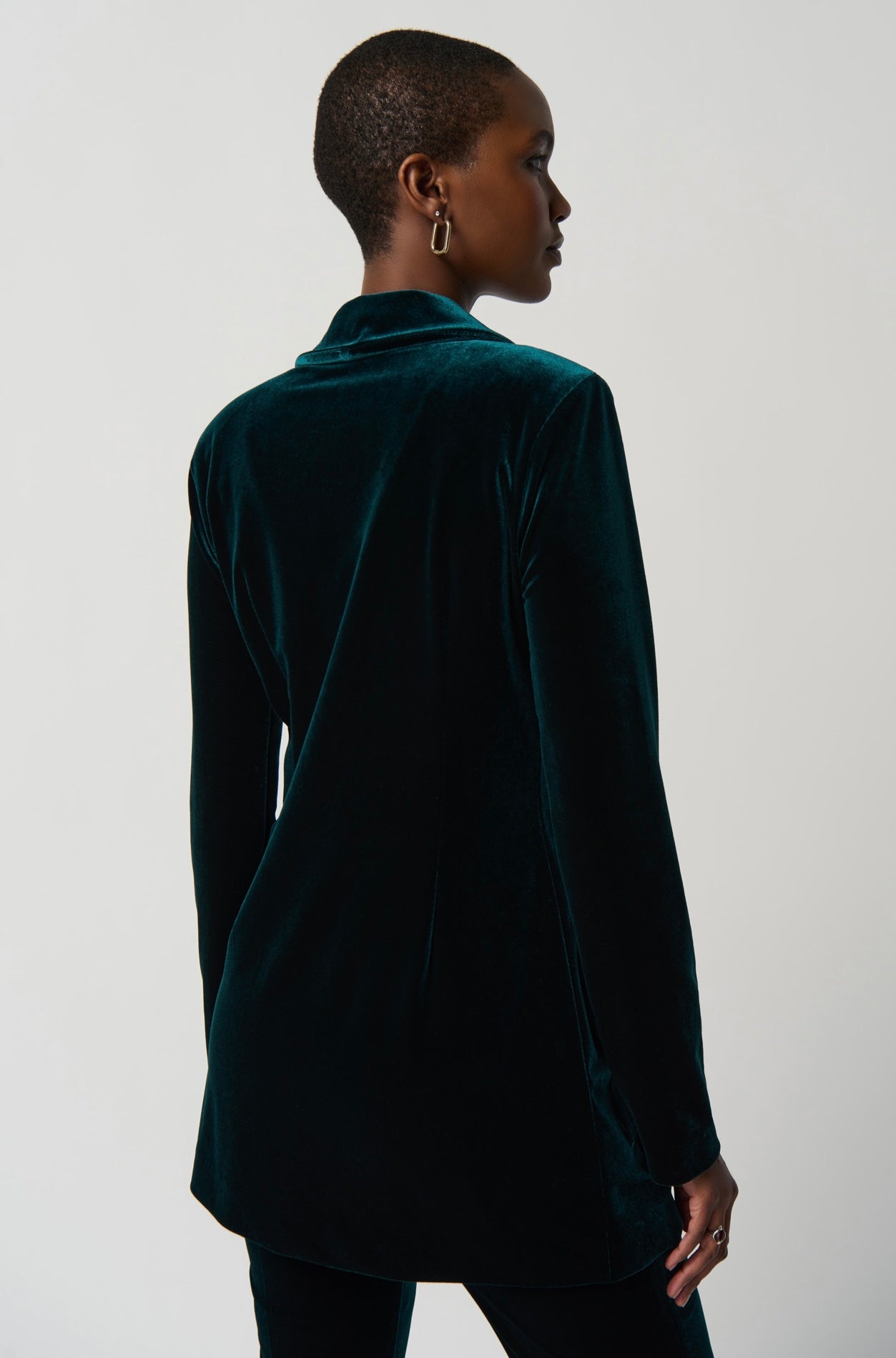 Joseph Ribkoff Velvet Blazer With Notch Collar And Pockets