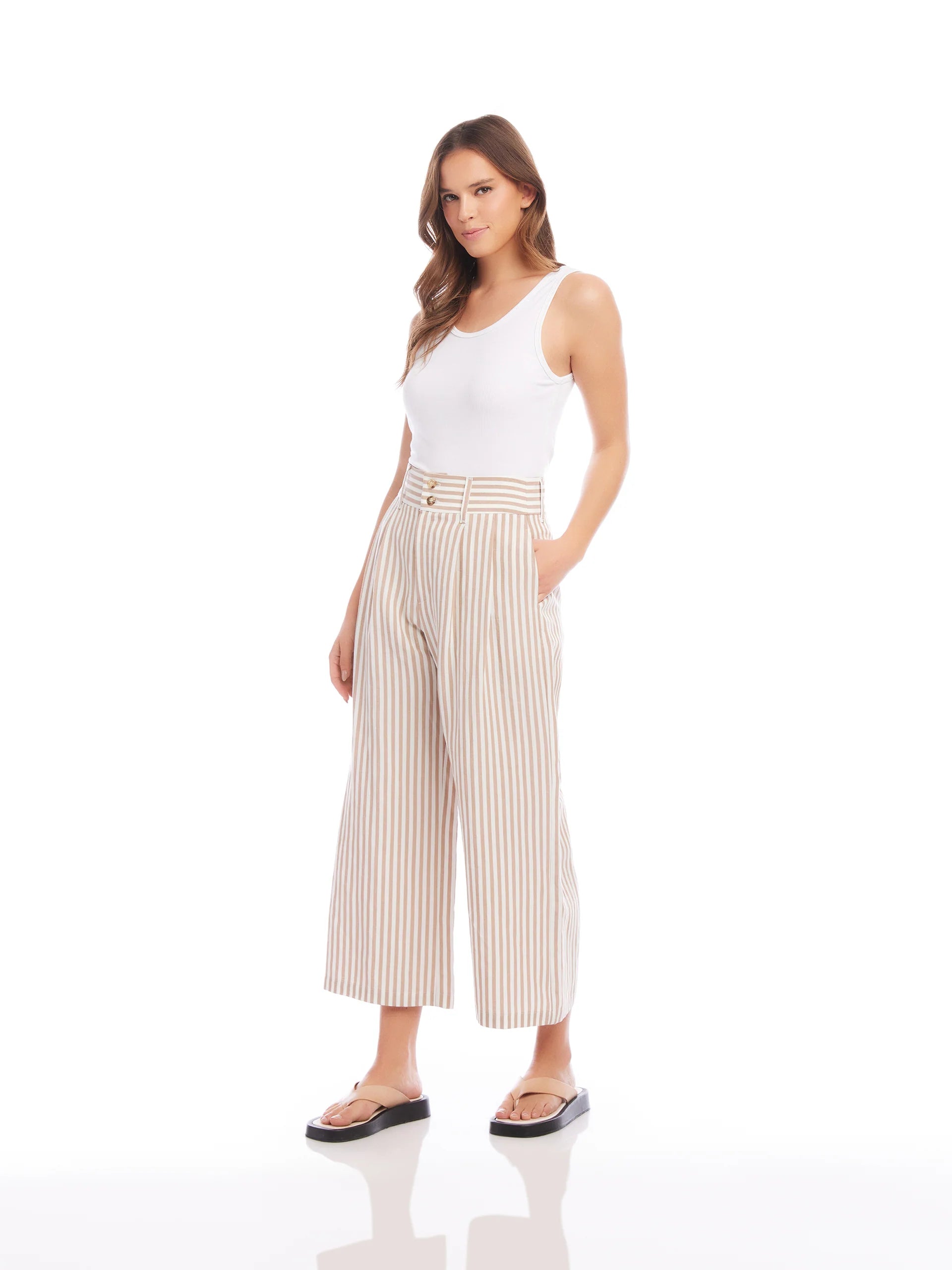 Fifteen Twenty Sadie Striped Linen Trousers