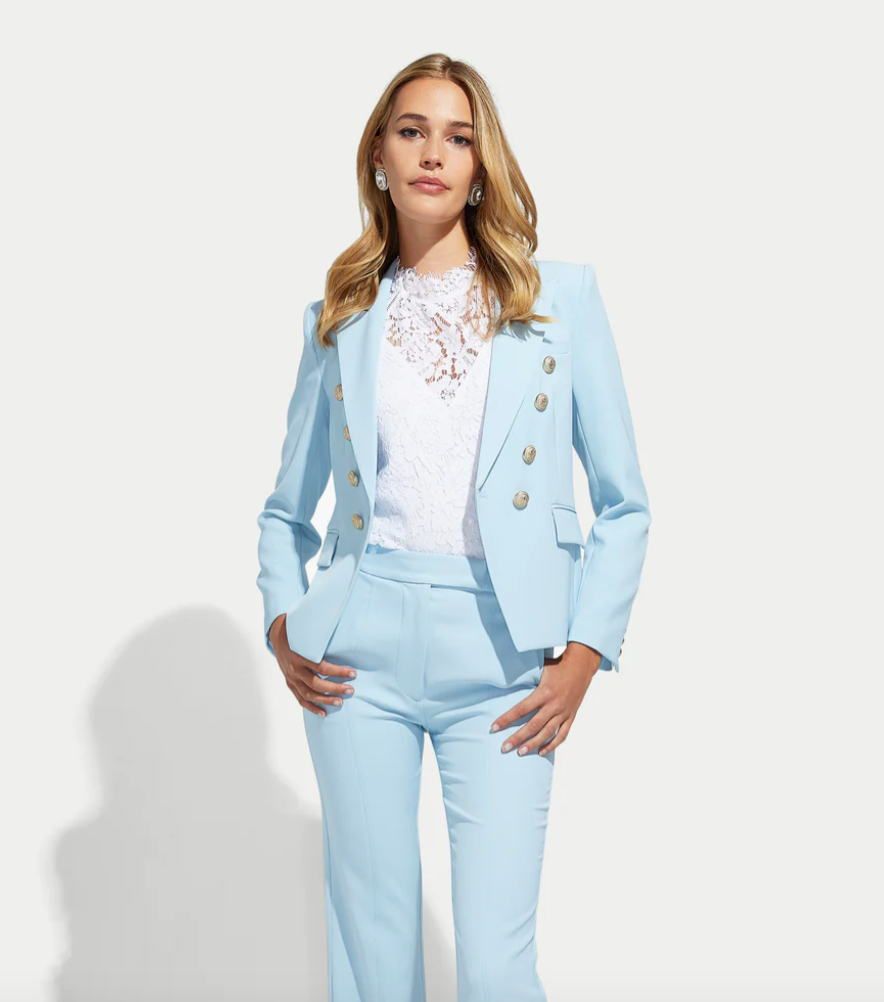 A Fresh and Edgy New Take on the Traditional Navy Pantsuit