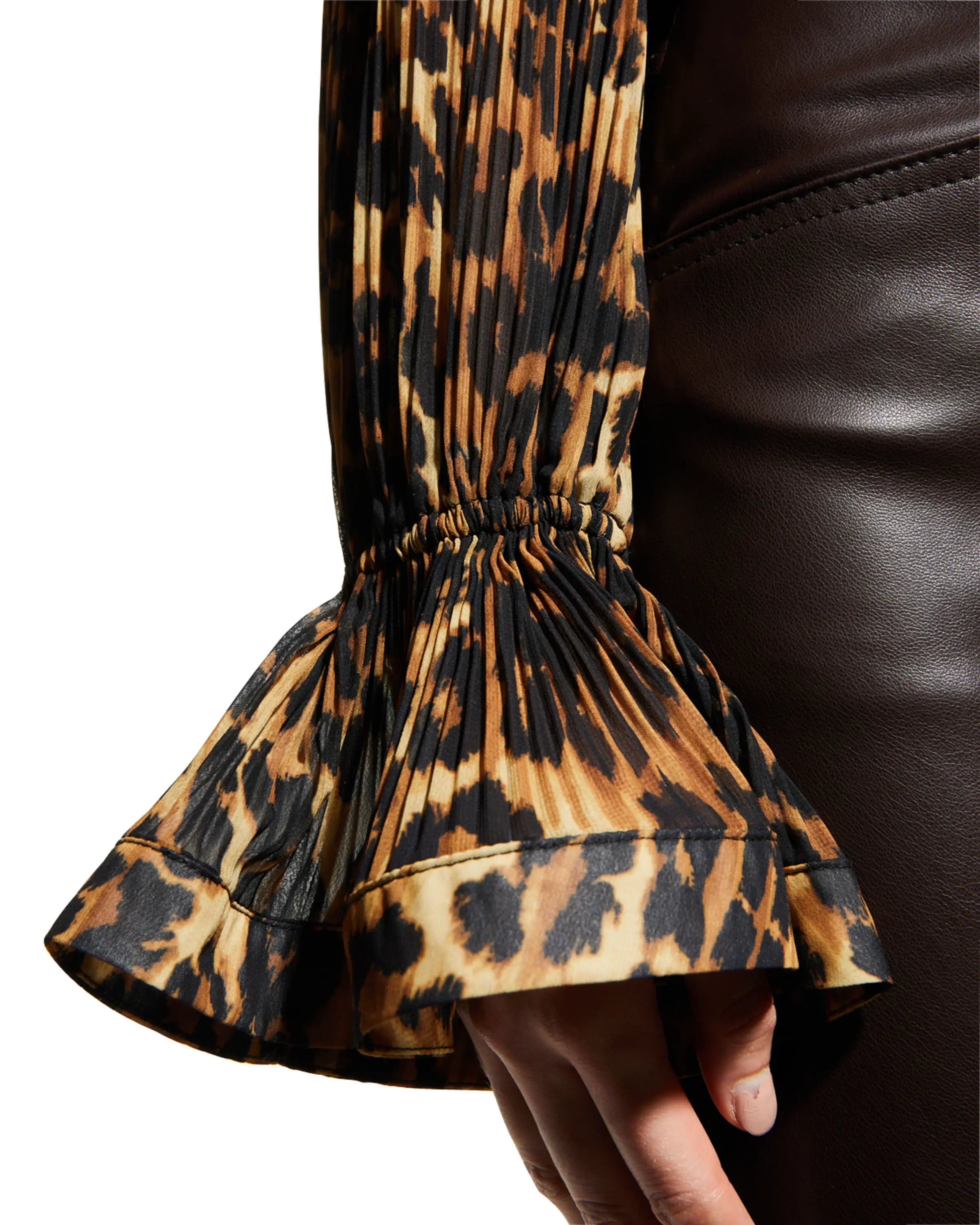 Milly cheetah blouse sales